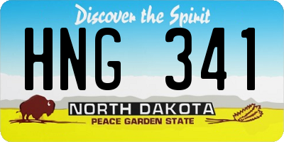 ND license plate HNG341