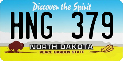 ND license plate HNG379