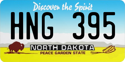 ND license plate HNG395