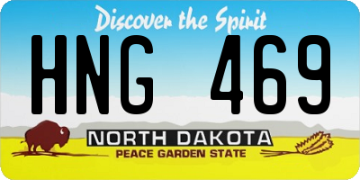ND license plate HNG469