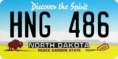 ND license plate HNG486