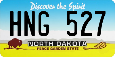 ND license plate HNG527