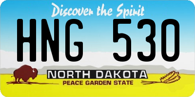 ND license plate HNG530