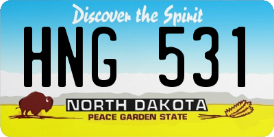 ND license plate HNG531