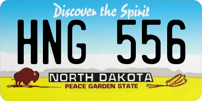 ND license plate HNG556