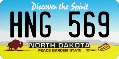 ND license plate HNG569