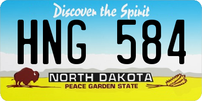 ND license plate HNG584