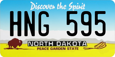 ND license plate HNG595