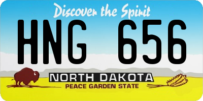 ND license plate HNG656