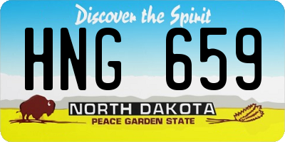 ND license plate HNG659