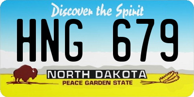 ND license plate HNG679