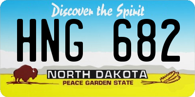 ND license plate HNG682