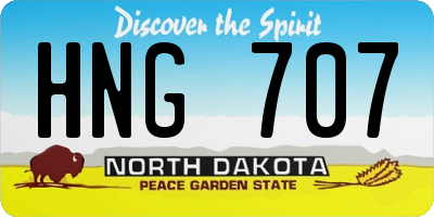 ND license plate HNG707