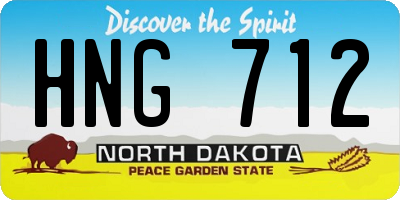 ND license plate HNG712