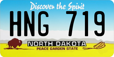 ND license plate HNG719