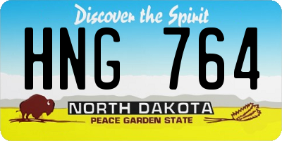 ND license plate HNG764