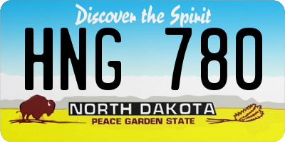 ND license plate HNG780