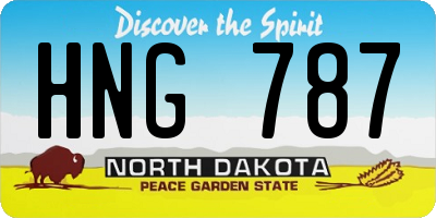 ND license plate HNG787