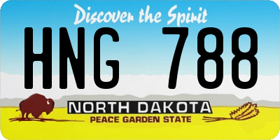 ND license plate HNG788