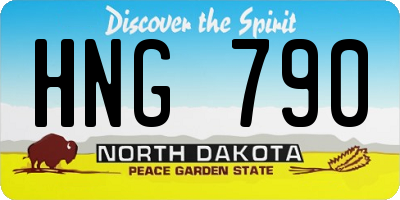 ND license plate HNG790