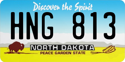 ND license plate HNG813