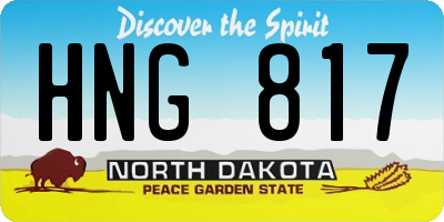 ND license plate HNG817