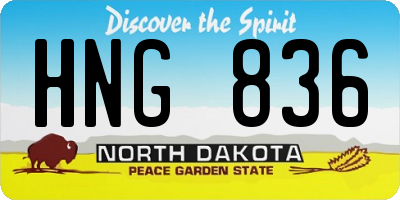 ND license plate HNG836