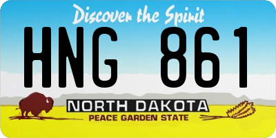 ND license plate HNG861