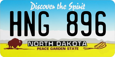 ND license plate HNG896