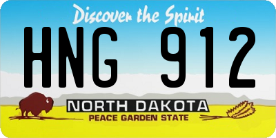 ND license plate HNG912