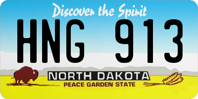 ND license plate HNG913