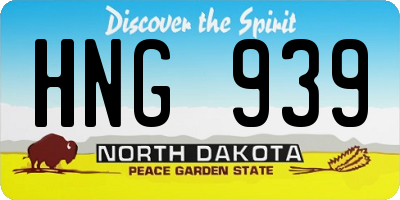 ND license plate HNG939