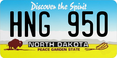 ND license plate HNG950