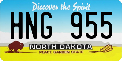 ND license plate HNG955