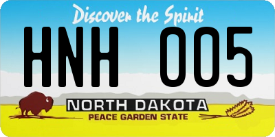 ND license plate HNH005