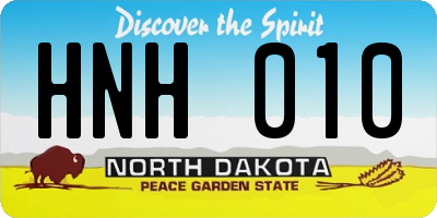 ND license plate HNH010