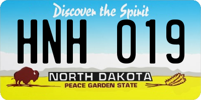 ND license plate HNH019
