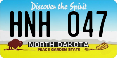 ND license plate HNH047