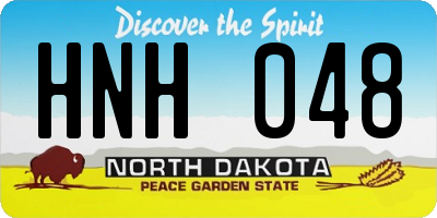 ND license plate HNH048