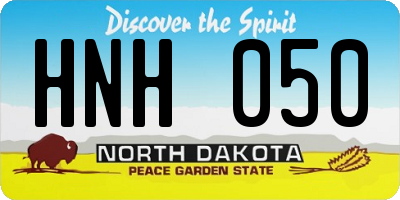 ND license plate HNH050