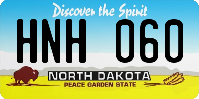 ND license plate HNH060