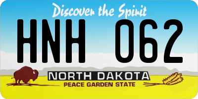 ND license plate HNH062
