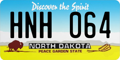ND license plate HNH064