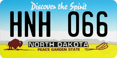 ND license plate HNH066