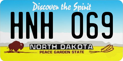 ND license plate HNH069