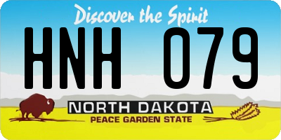 ND license plate HNH079