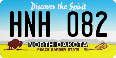 ND license plate HNH082