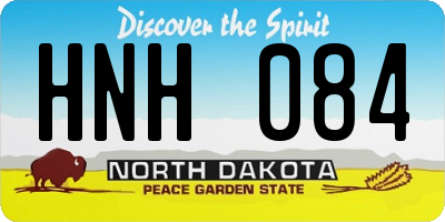 ND license plate HNH084