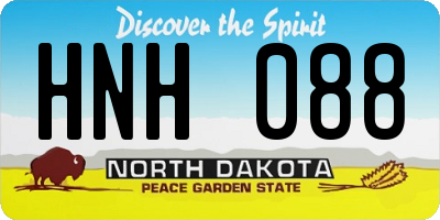 ND license plate HNH088