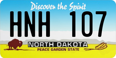 ND license plate HNH107